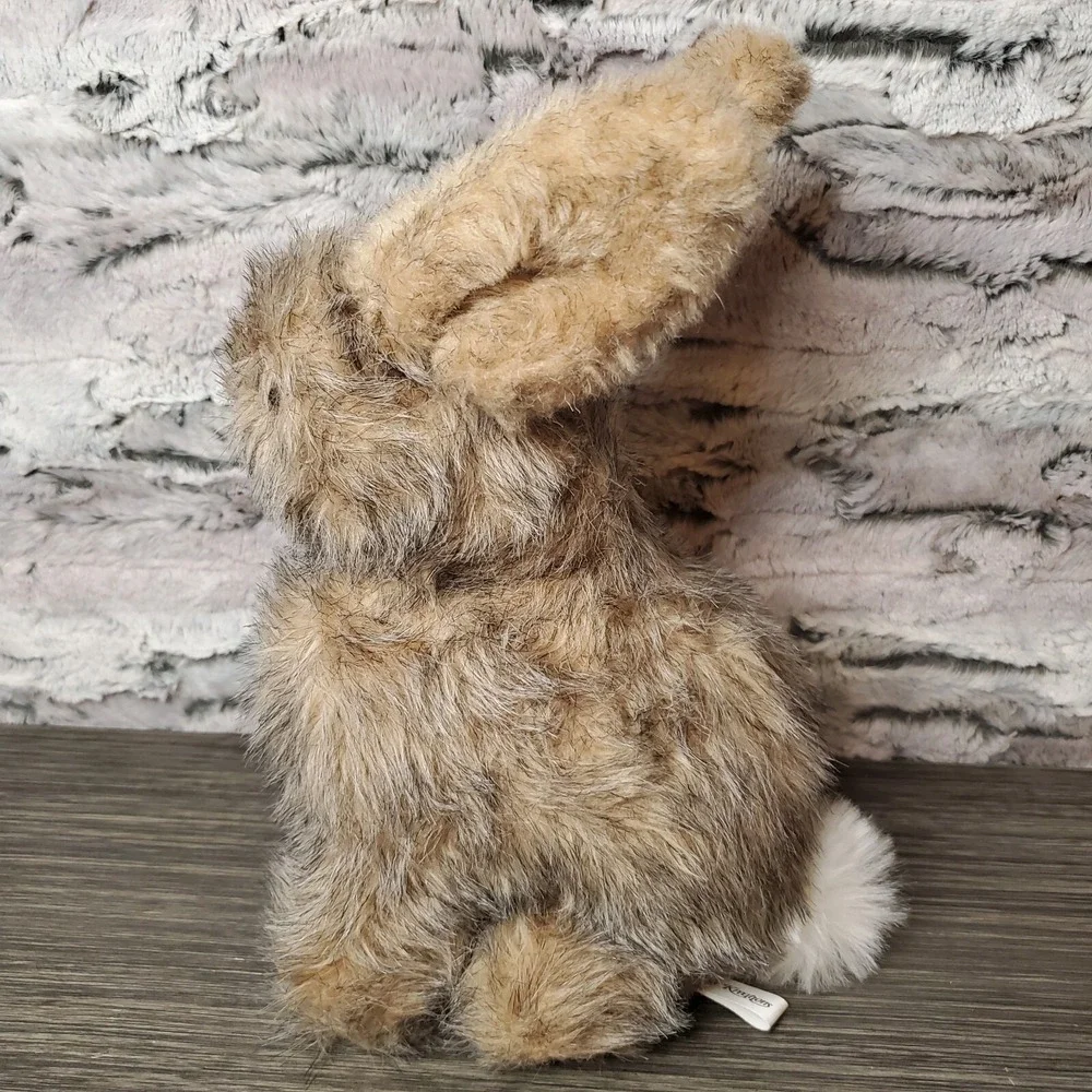 Kathy's Kreations Fuzzy Brown Easter Bunny Cottontail Rabbit Made in USA Big Ear